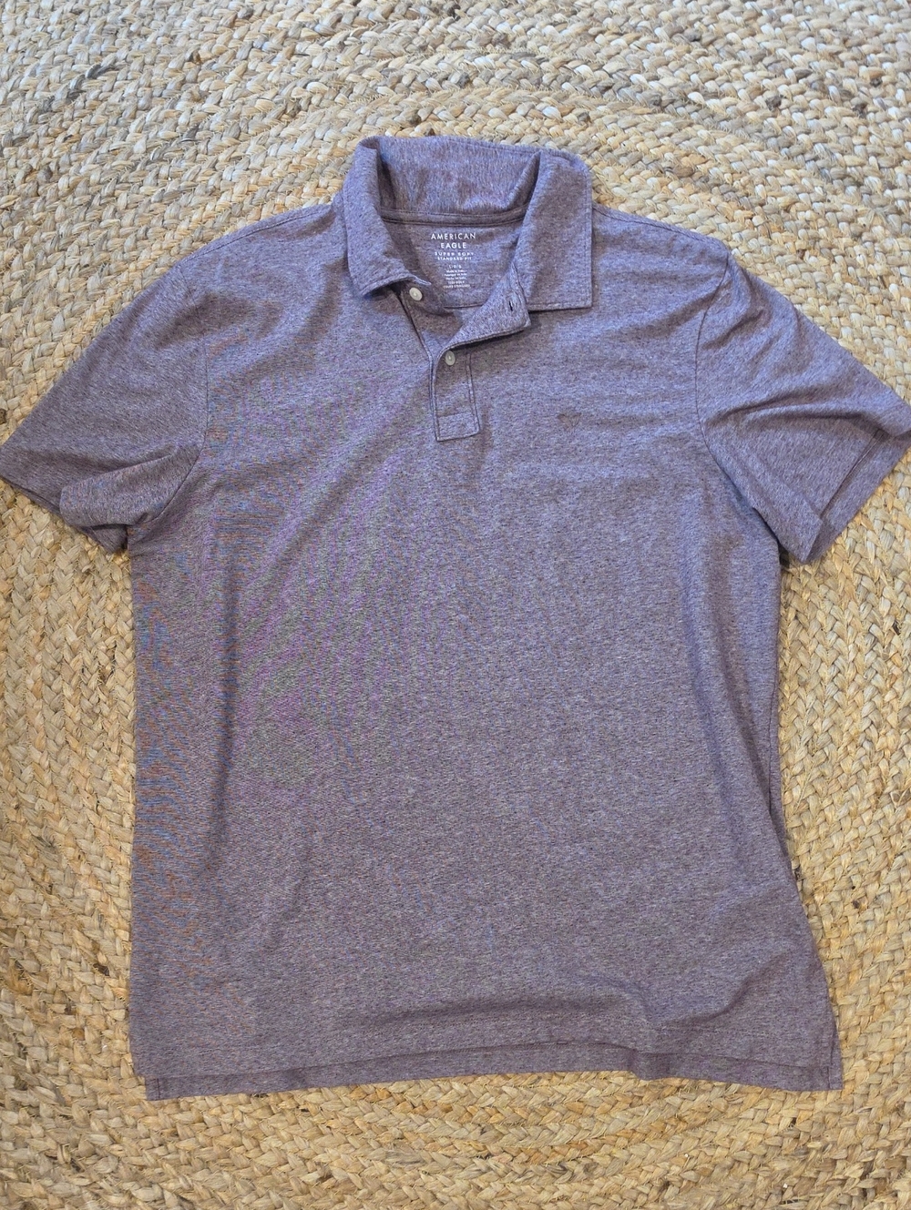 American Eagle Outfitters Men’s Heathered Maroon Polo